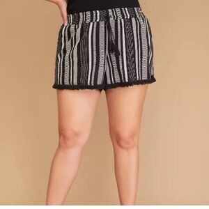 Lane Bryant Monochrome Striped Shorts 18/20